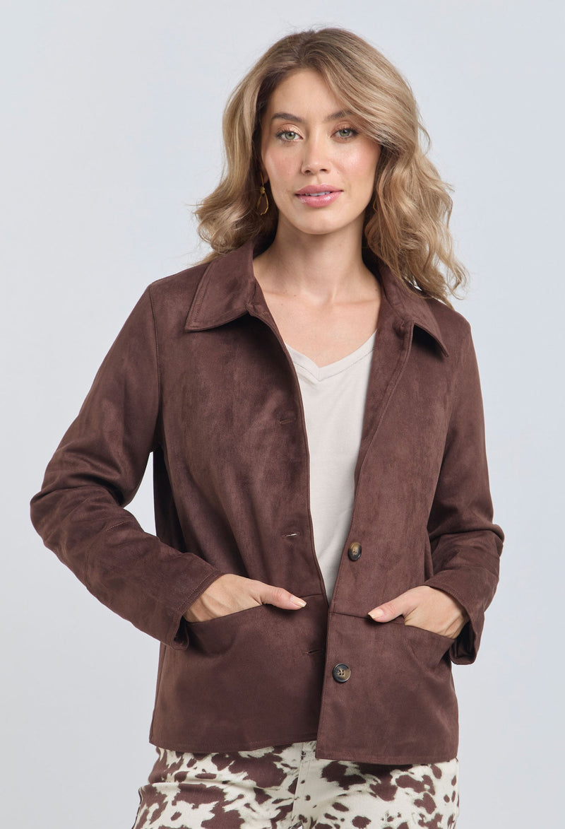 Chaqueta Gamuza vista 2 - BYBLA Colombia
